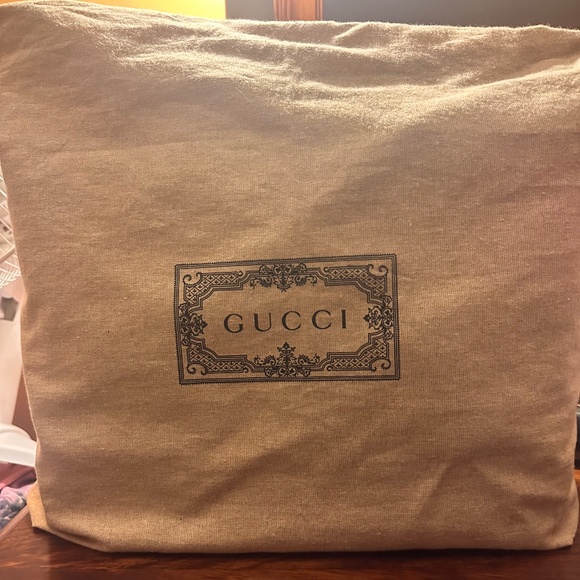Gucci Buckle Travel Tote GG Coated Canvas with Leather Medium - Picture 1 of 6